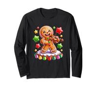 Gingerbread Violino Christmas Cheer Maglia a Manica