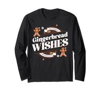 Gingerbread Wishes Funny Christmas Costume Maglia a Manica