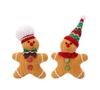 Gingerbreads Man Flat Hanging Figure Utilizzare amichevole pan di zenzero Man ornamento da appendere per feste celebrazioni porte e finestre abbellimenti