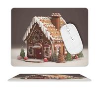 Gingersbread House Tappetino Mouse Portatile Tappetini per Il Mouse Durevole Mousepad per Casa Gioco Laptop 25X30Cm