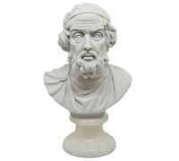 GINGERSHOPONLINE Busto Statua Design: Omero - Riproduzione busto, scultura in marmo e resina - circa 13 cm, 350 gr. - Prodotto Toscano, Design Made in Italy - Idea Regalo Casa