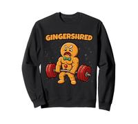 Gingershred Funny Gingerbread Man Gym Workout Christmas Felpa