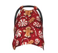 Gingersnap - Coprisedili per auto con stampa rossa e bianca, traspirante, copertura per allattamento al seno, copertura per passeggino, baldacchino multiuso per seggiolino auto, accessori essenziali