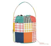 Gingham Scacchi Splicing Travel Storage con fori Crochet Yarn Organizer per forniture artistiche bolsas para hilos de Crochet