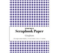 Gingham Scrapbook Paper: Blue check craft paper for scrapbooks, junk journals, collage art, cards, origami and DIY projects