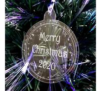 Gingillo " Buon Natale E Anno " Incisione Decorazioni Albero di