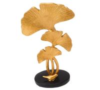 Gingko Leaf Desktop Decor 30cm Grande Resina Foglia Sculture Decorazione Stile Nordico Topper da Tavolo Artigianato Statua per Camera da Letto Soggiorno Ufficio(Oro)