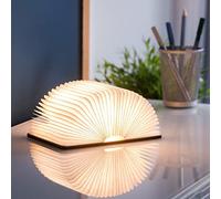 Gingko Mini Luce per Libri in Legno Naturale - Noce