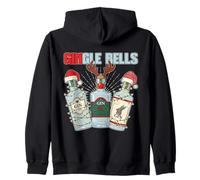Gingle Bells Funny Gin Merry Christmas Cocktails Felpa con Cappuccio