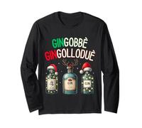 Gingobbè Jingle Bells Babbo Natale, Regalo di Natale, Gin Maglia a Manica