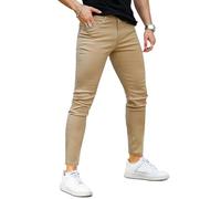 GINGTTO Jeans Uomo Skinny Slim Fit Super Stretch Denim Pantaloni Regular Jean Cachi 28W/32L