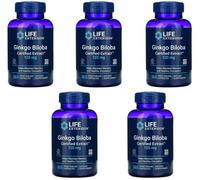 Ginkgo Biloba 120mg Certificato Estratto 5X365 Vegg Capsule Life Extension 24%