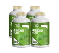 Ginkgo Biloba 500 Compresse da 450 mg - Integratore con Estratto Secco di Foglie di Ginkgo - Supporto Circolazione Sanguigna e Microcircolo - Formato Maxi Lunga Durata