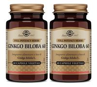 Ginkgo Biloba 60 60 Capsule Vegetali Set da 2 2x21 g Capsule