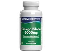 Ginkgo Biloba 6000 mg - 180 Compresse - SimplySupplements