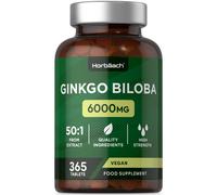 Ginkgo Biloba 6000Mg, 365 Compresse, Integratore Alto Dosaggio, Supplemento
