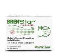 Ginkgo Biloba | Integratore per Memoria e Concentrazione | Integratore naturale stanchezza metale e fisica | Ginkgo Biloba da Bere | 7 flaconcini facile utilizzo | STARDEA Brenstar (Confezione da 6)