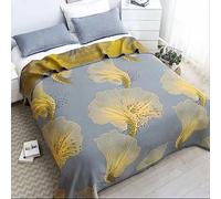 Ginkgo Leaf Quilt, Queen Size Bedspread ReversibleThin Bedspread Coverlet Throw Blanket Summer Comforter for Bed and Couch