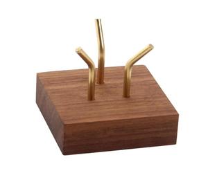 GinMimi Mineral Rack Sofisticato Espositore in Legno per Cristalli Fossili e Collezionismo Rock Collection Holder Mineral Stand, Grande, come descritto