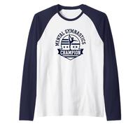 Ginnasta divertente campione di ginnastica mentale Maglia con Maniche Raglan