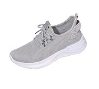 Ginnastica Morbide Sneakers Ortopediche Estive Donna Fitness Memory Foam, Elasticizzate e Leggere, per Yoga e Pilates, Taglie Forti, Verde e Grigio