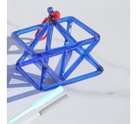 GINNNJFY Chakra otticamente Indaco Cristallo di Quarzo Piramide cantante Mokaba Merkaba for la Meditazione di guarigione del Suono, Regalo Yoga for la Preghiera(5 inch)