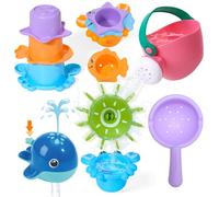GINNO Giocattolo per vasca da bagno, giocattolo per bambini a partire da 1, 2, 3, 4 anni, giocattolo per vasca da bagno, giocattolo per bambini, giocattolo per bambini a partire da 1, 2, 3 anni