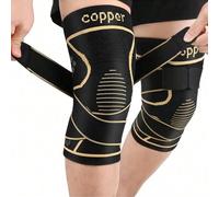 Ginocchiera a compressione - Traspirante e leggera, adatta per basket, ciclismo, escursionismo e altri sport. Dotata di fascia elastica per prevenire lo scivolamento. Protezione quotidiana e per le va