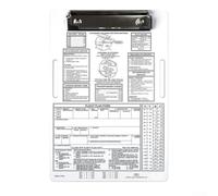 Ginocchiera da pilota in alluminio per IFR VFR Aviation Notepad con clip in metallo e cinturino elastico, 24,9 x 16,5 cm, supporto dati di volo per piloti (IFR)