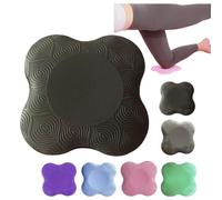 Ginocchiera da yoga a forma di fiore extra spessa adatta per ginocchia, gomiti, glutei, polsi e mani in schiuma per pilates, ginocchiere, yoga, tappetino spesso adatto per interni (nero 1 pezzo)