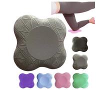 Ginocchiera da yoga a forma di fiore extra spessa adatta per ginocchia, gomiti, glutei, polsi e mani in schiuma per pilates, ginocchiere, yoga, tappetino spesso adatto per interni (grigio, 1 pezzo)