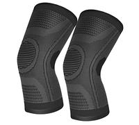 Ginocchiera Fascia a Compressione Ginocchio Tutore Ginocchio da Uomo/Donna antiscivolo, traspirante, per artrite, rottura del menisco, ACL, tendinite, corsa, squat, sport (nero, M)