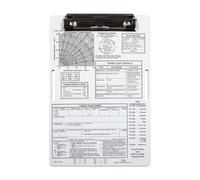 Ginocchiera in alluminio con clip in metallo e fascia elastica per organizzare documenti di volo e scrivere dati di volo in modo sicuro (VFR)