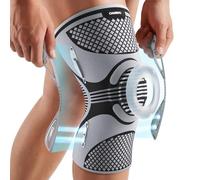 Ginocchiera Ortopedica con Supporti Rimovibili - Stabilizzatori Laterali Magnetici, Cuscinetto in Gel Rotuleo, Tutore Ginocchio a Compressione, Antiscivolo, per Sport, Palestra, Corsa e Recupero
