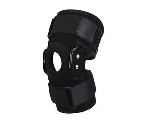 Ginocchiera per assorbimento degli urti con stabilizzatori a molla in metallo incernierato ginocchio in acciaio per corsa sollevamento pesi Manicotto di compattazione unisex