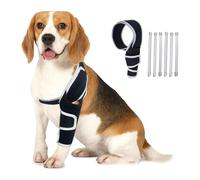 Ginocchiera per Cani, Ginocchiere per Cani per Gamba Posteriore Strappata ACL, Tutori per rotula Lussante per - Supporto per tutte e quattro le Gambe, Taglia XL Regolabile con Strisce Metallic