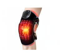 Ginocchiera per terapia a luce rossa con riscaldamento e massaggio - 96 LED 660nm,850nm,6 modalità di luce e 5 di massaggio,ricaricabile,fascia regolabile alleviare il dolore a ginocchio/gomito/spalla