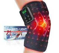 Ginocchiera per terapia a luce rossa, ricaricabile senza fili, con modalità di riscaldamento e pulsazioni, 660 nm e 850 nm, luce a infrarossi per ginocchio, gomiti e spalle, ideale per anziani e