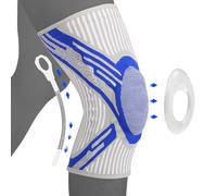 Ginocchiera per uomo/donna, antiscivolo, con cuscinetti in gel per rotula e stabilizzatori laterali, per artrite, dolore al ginocchio, strappo al menisco, LCA, corsa, sport, sollievo dal dolore