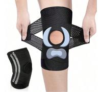 Ginocchiera regolabile e traspirante di 8a generazione con 4 molle, inclusi cuscinetti per menisco bilaterale e menisco L,M,S,XL,XXL,XXXXLAcrilica