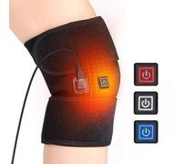 Ginocchiera Riscaldata,Ginocchiera Elettrica Riscaldante Ginocchiera Riscaldata per Terapia Termica USB per Artrite,Allevia Dolori Muscolari E Crampi Scaldaginocchia,3 Modalità di Riscaldamento,Black