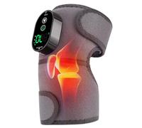 Ginocchiera riscaldata, senza fili, riscaldata, ginocchiera ricaricabile, con 6 livelli di riscaldamento, 4 timer, 3 in 1, ginocchiere riscaldate per spalle, gomiti, ginocchia, singola, grigio