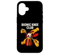 Ginocchiera sostitutiva Bionic Knee Club Fun Mens Chirurgia Recupero Custodia per iPhone 16