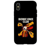 Ginocchiera sostitutiva Bionic Knee Club Fun Mens Chirurgia Recupero Custodia per iPhone X/XS