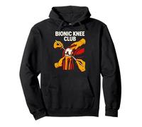 Ginocchiera Sostitutiva Bionic Knee Club Fun Mens Chirurgia Recupero Felpa con Cappuccio