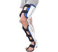 Ginocchiera, Stabilizzatore per Gamba Completa Regolabile, Ortesi per Ginocchio, Stecche, Ginocchiera, Ginocchiera, Caviglia, Plantare, Tutore Kafo Fisso per Donne E Uomini, Blue, Left