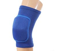 Ginocchiere a compressione, 1 paio, con supporto elastico e spesso strato in spugna per una protezione confortevole in vari sport (XS blu)