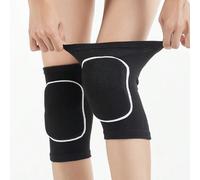 Ginocchiere a compressione sportiva elastiche con spugna ispessita, ginocchiere di supporto elastiche con imbottitura extra, adatte per danza classica, pallavolo, yoga, palestra, protezione antiscivol