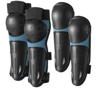 Ginocchiere allungate per bambini MTB e gomitiere, leggere Hard-Sshell ginocchiere e gomitiere per bambini, set di protezione regolabile per moto, bici da dirt, bicicletta, scooter