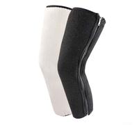 Ginocchiere calde, lunghe 40-50 cm, foderate in pile, cerniera a doppio strato, copertura completa, motivo pelle di pecora ispessita, protezione autunnale (bianco, 50 cm)